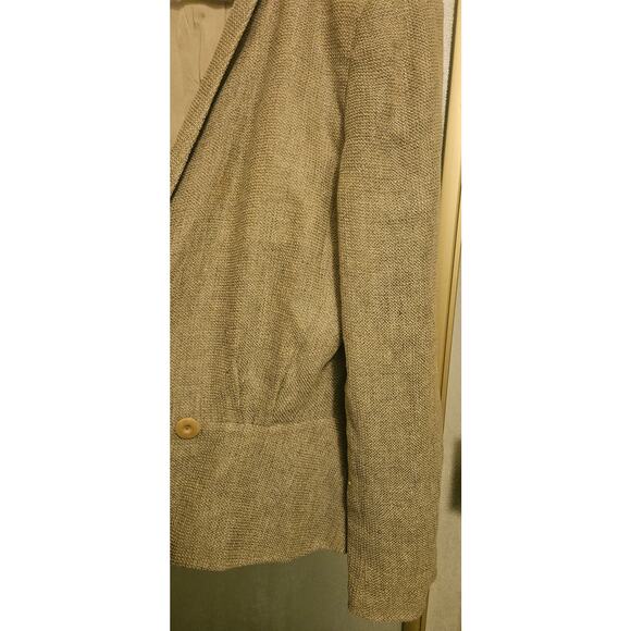 Joan and David made in Italy vintage size 14 Blazer beige taupe - Picture 3 of 6